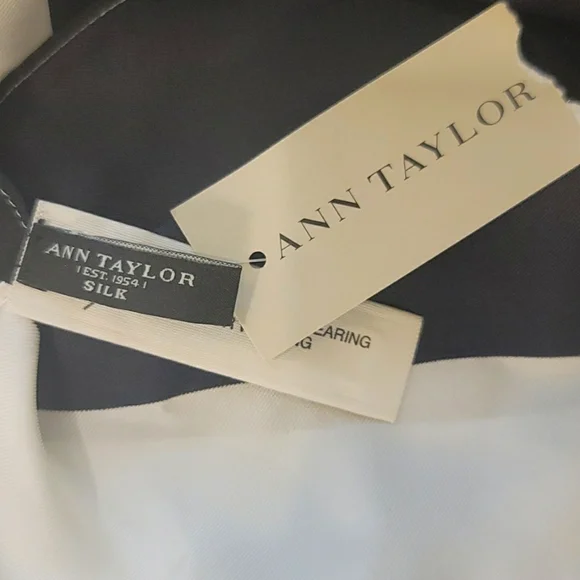 Ann Taylor 100% Silk Toupe, Black & Cream Wrap/Scarf - OS